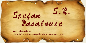 Stefan Masalović vizit kartica